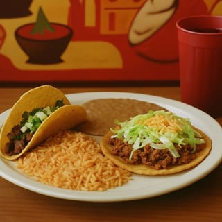 Combo #1: Taco & Tostada Plate
